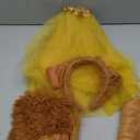 Geyoga Halloween Lion Costume Set Lion Animal Ears Headband Gloves Tail Bow Tie Gold Tutu Skirt Animal Fancy Costume Kit Accessories for Girls