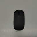 Wireless Bluetooth Mouse, Rechargeable, LED, Silent, Ultra-thin Design (Bluetooth 5.2 and 2.4GHz USB Receiver) | Portable Computer Mouse for Laptops, iPads, MacBooks and Apple Devices (Black)