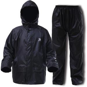 RainRider Rain Jacket Pants Suits for Men Women Waterproof Lightweight Rain Gear Workwear (Medium, Black)