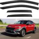 Window Visors Rain Guards for 2018-2023 Hyundai Kona, Out-Channel Window Vent Wind Deflectors Visors Shades for 18-23 Kona