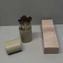 BS-MALL Professional Makeup Brush Set 18 Pcs Premium Synthetic Foundation Powder Concealers Eye Shadows Blush Makeup Brushes with Travel Case (Matte white beige)