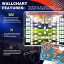 3 x World Cup 2026 Schedule Poster&Final Round 48-Team Collection Showcase,2-in-1 Double-Sided Functional Poster Football Merchandise Decorations,Soccer Match Decor Wall Chart,Great Gifts for Soccer Fans (30.3"L x 21.3"W), 24"L x 24"W