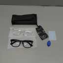 Blue Light Blocking Glasses - Fashion Square Eyeglasses, Anti UV Ray Computer Gaming Glasses Blue Blockers for Women/Men (*Black & Transparent)