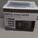 Digital Electronic Money Safe, Steel Security Lock Box with Keypad, Office Hotel Business, Jewelry, Cash Safe, 0.23 Cubic Feet, 9.06" W x 6.69" D x 6.69" Hblack