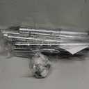 mDesign Metal/Glass 3-Tier Storage Tower, Narrow Shelving Display Unit, Open Glass Shelves; Multi-Use Stand for Living Room, Bathroom, Home Office, Hallway, Bedroom Organization - Chrome/Clear