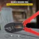 Mophorn Hand Swager Crimper 30 Inch,Swaging Tool for 5/32" 1/4" 5/16" Wire Rope,Hand Cimping Tool for Copper Aluminum Oval Sleeves and Stop Sleeves,Wire Rope Crimping Tool Swage Tool Long Handle Lab