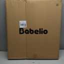 BABELIO New Version Baby Gate with Cat Door Adjustable,29-40" Metal Pet Door for Stairs & Doorways,Pressure Mounted,No Tools Needed,White (29-40" Wide, 30" Tall)