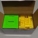 Patelai 2 Pieces 3.03 Inch Money Holder Maze Puzzle Gift Box, Christmas Money Gift Holder Box Fun Maze Puzzle Brain Teasers for Adults(Green, Yellow)
