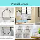 2 Pack Wall Hanging Storage Basket,Wall Hanging Organizer Bags with Pockets, Wall organizer Storage for Dormitory Bathroom Bedroom Kitchen(White-upgraded)