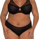 Smart & Sexy Women's Mesh Plunge Bra (Black), Size 36D