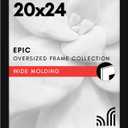 Americanflat 20x24 Picture Frame with Polished Plexiglass - Black Picture Frame - Wide Photo Frames Made of Engineered Wood for Vertical or Horizontal Wall Display - Epic Collection - Black