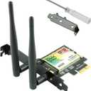 Ubit Gigabit PCIe WiFi 6 Bluetooth 5.2 Card, 802.11 AX Superspeed 2974Mbps, PCIe Wireless Dual-Band （5GHz, 2.4GHz） Network Card, MU-MIMO, OFDMA, Ultra-Low Latency, PCI-E WiFi 6 Adapter for PC