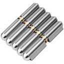 Zonon 5 Pcs 3 Inch BBQ Smoker Bullet Weld on Bullet Hinge Carbon Steel Weldable Barrel Hinges Heavy Duty for Swing Door Trailer Ramp, No Zerk