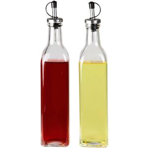 Home Basics OV01704 2-Piece Oil and Vinegar Set, 2.29" L x 2.29" W x 11.75" H