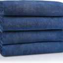 GraceAier Ultra Soft Bath Towels 4 Pack (28" x 56") - Quick Drying - - Microfiber Coral Velvet Highly Absorbent Towel for Bath Fitness, Bathroom, Sports, Yoga, Travel