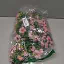 Artificial Faux Outdoor Outside Flowers Plants, 2 PCS Fake Silk UV Resistant Look Real Pink Daisy Trailing Vines for Front Door Porch Planter Urn Patio Balcony Decoration