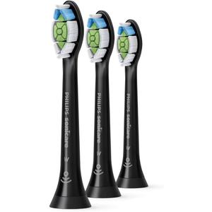 Philips Sonicare W DiamondClean - Genuine Replacement Electric Toothbrush Heads, Black, 3 Pack, HX6063/95