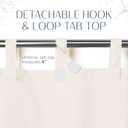 Elrene Home Fashions Matine Weatherproof Tab-Top Indoor/Outdoor Solid Color Curtain Panel for Porch, Pergola, Patio, Deck, 52W x 95L, Ivory