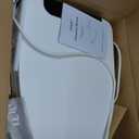 Electric Bidet Toilet Seat, Warm Water with Air Dryer, Heated Seat and Slow Close Lid, Front and Rear Wash, LED Nightlight, Wireless Remote, Black, Round, 102D