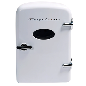 Frigidaire EFMIS129-WHITE, Mini Portable Fridge, 4 Litres Capacity, Chills Six 12oz Cans, 100% Freon-Free & Eco Friendly, Beverage Cooler- White