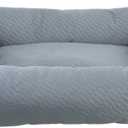 TRIXIE Dog Bed Alena 31 x 24 in Blue-Grey – Rectangular Cuddly Bed with Soft Velvet Cover, Dog Basket for Medium-Sized Dogs, Firmly Integrated Cushion, Non-Slip Bottom - Soft & Washable - 37791
