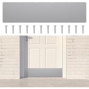 Metal Door Kick Plate for Bottom of Door, 6 x 30 Inches Strike Plates with Screws, Exterior/Interior Door Protection Plate, Door Plate for Decor Avoid The Door from Kicking