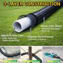 TheFitLife Garden Hose 100 ft - Heavy Duty 100ft Non-Expandable Long Water Hose, No Kinking, Lightweight, Full Property Coverage Without Compromise, 1/2 id x 100 Feet