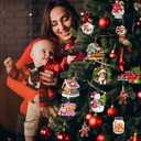 2 Pieces Gingerbread House Ornaments Christmas Tree Hanging Ornament Gingerbread Hanging Ornaments Decorations for Xmas Holiday Set A