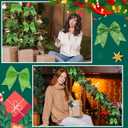 36 Pcs Christmas Bows with Twist Ties 6 Inch Velvet Mesh Ribbon Wreath Glitter Bows for Holidays Wreath Christmas Tree Railings Farmhouse Decoration DIY Craft Gift(Green)