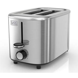 BLACK+DECKER® 2Slice Toaster with 7 Toast Shade Settings, ExtraWide Slots for Bagels, Stainless Steel Exterior Finish