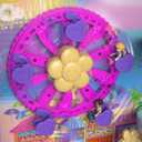 Polly Pocket Dolls, Playset and Travel Toys, 4 Dolls, 1 Vehicle, 25+ Accessories, Resort Roll Away