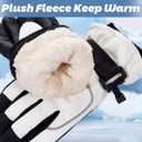 Pistha Winter Gloves Men Waterproof Gloves Thermal Ski Snow Gloves with Screen Touching for Cold Weather Outdoor Sports Work, L