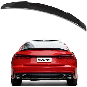 ABS Rear Spoiler Wings Compatible with Au-di A6 S6 C8 Sedan 2019 2020 2021 2022 2023 2024, [Glossy Black Style] Rear Trunk Spoiler Lip Tail Wing Rear Trunk Lid