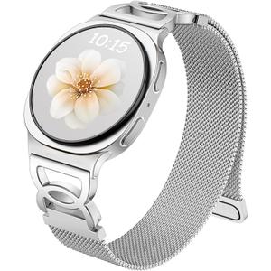 Adorve Metal Strap Compatible with Galaxy Watch 8 Band 40mm 44mm, Galaxy Watch 8 Classic Band 46mm, Milanese Magnetic No Gap Strap for Samsung Watch Bands for Women with Unique Design