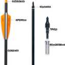 28"/30"/32inch Carbon Arrow Practice Hunting Arrows with Removable Tips for Compound & Recurve Bow(Pack of 12)
