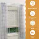 Radiance Cordless Bamboo Roman Shades for Windows - Bamboo Blinds for Semi-Private Light Control - Easy to Lift & Fold Up Window Shades - White - 39" W x 64" L - (2215338E)