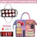 IDEATECH Insulated Lunch Box for Women, Cute & Reusable Cooler Lunch Bag for Work, Office & Picnic, Leak-Proof Tote with Shoulder Strap (Pink)
