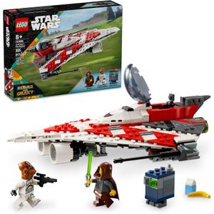 LEGO Star Wars Jedi Bobs Starfighter Buildable Toy Vehicle, Brick Built Star Wars Starship with Jedi Bob Minifigure, Birthday Gift Idea for Boys, Girls or Any Fan Ages 8 and Up, 75388