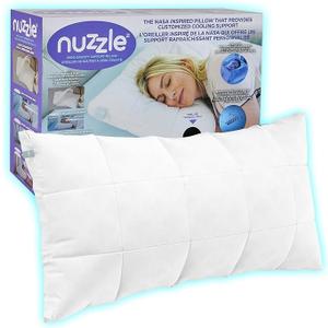 Nuzzle Cooling Adjustable Pillow Queen Size for Side Sleepers, Luxury Bed Pillow Hotel Collection  Best Adjust Height Soft Firm Pillow for Back, Stomach or Side Sleepers