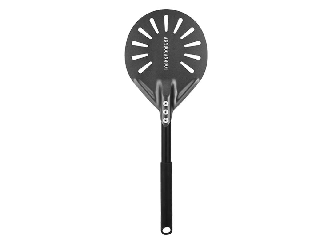 Perforated Pizza Peels 6 INCH pizza spatula paddle Long Handle Metal Pizza Spatula for Indoor and Outdoor (6 Inch)