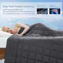 Topcee Weighted Blanket for Adults (20 lbs, 60" x 80") Queen Size Soft Cooling Heavy Blanket Sleeping, Apply to 190-210 lbs Body, Thick Breathable Blanket with Glass Bead, Easy Care (00-dark Grey)