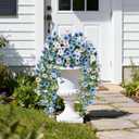 Artificial Hanging Flowers for Outdoors, UV Resistant 2 Bundles Fake Silk Flowers for Outside, Realistic Faux Plants for Hanging Baskets, Planters - Porch, Patio, Yard Decor