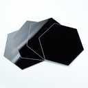 16-Piece Black Peel and Stick Backsplash Hexagon Tile, 9"x7.87" Self Adhesive Glossy Finish SPC Stick on Wall Tiles for Kitchen, Bathroom, Fireplace (5.94 SQ.FT)