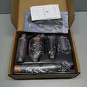 Hair Dryer Hot Air Styler: High-Speed Blow Dryers with Negative Ionic for Fast Drying Frizz Control, Airflow Auto Wrap Curling Iron Curler Oval Volumizer Round Brush for Styling Smoothing Volumizing (Gray)