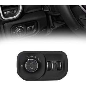 Dasbecan Headlight Fog Light Switch Compatible with 2019-2024 Dodge Ram 1500/2500/3500 Headlight Lamp Control Moudle Replace# 68156061AD