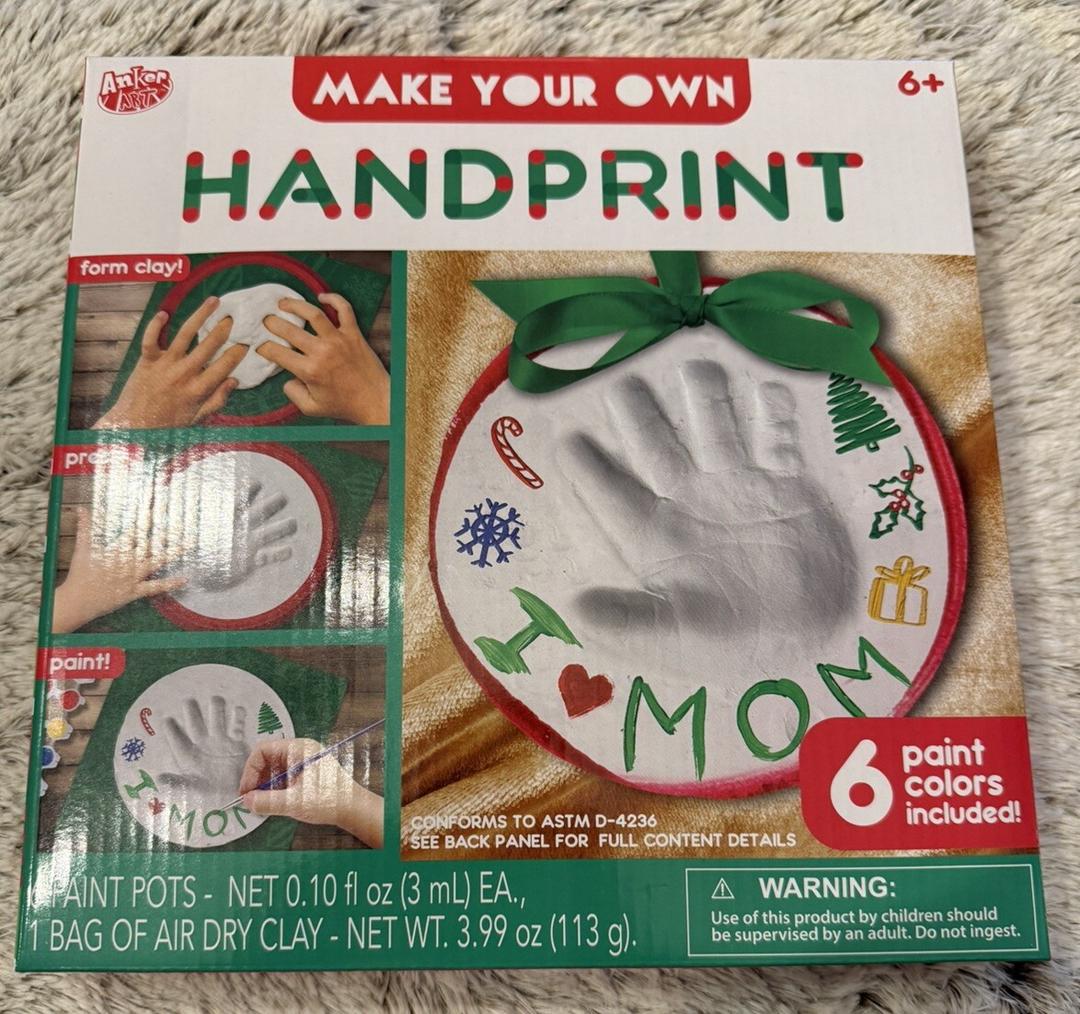 Make Your Own Handprint By Anker Art Clay Press And Paint! 6 Colors!
