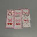 24 Pcs Bow Cherry Mini Notebook Coquette Small Spiral Journal Notepad Pink Cherry Pocket Memo Notebook for Girls Women Pink Coquette Party Favors Bow Office School Supplies