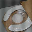 Bemis 550TTT Open Front Durable Wood Toilet Seat, Secure Hinges Stay Tight, Made in USA, Round, White