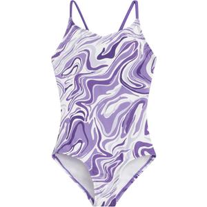 Kanu Surf Girls' Hurricane Beach Sport UPF 50 One Piece Swimsuit (10, Gigi Purple)
