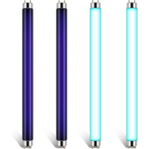 Qualirey T8 Bug Zapper Replacement Bulbs, 10W Bug Zapper Light Bulb for 20W Electronic Bug Zapper, Effectively Attracts Most Flying Bugs 13 Inch Mosquito Light Bulb for Indoor Outdoor (4 Pack)